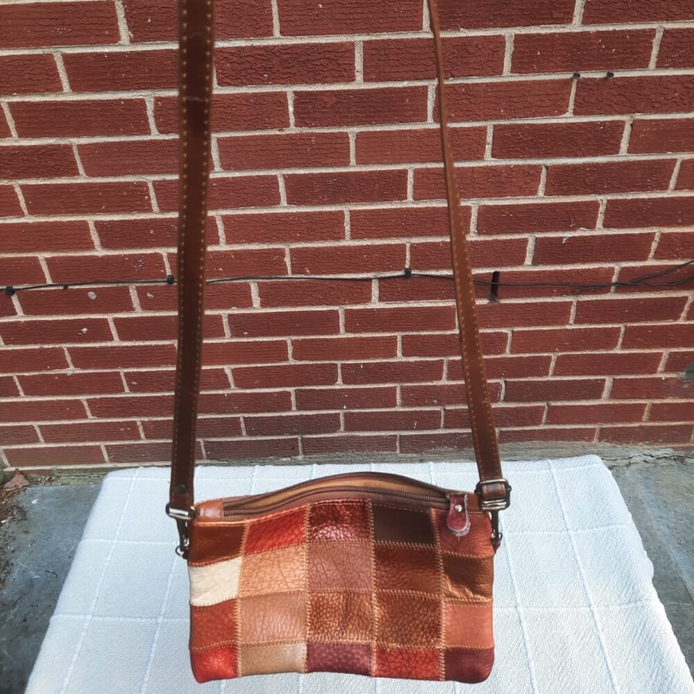 Retro Patchwork Style Shoulder Mini Bag - image 2